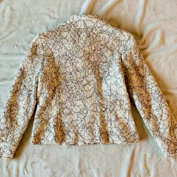 UNIQUE Bianca Nygard Wool Biker Jacket, size 10 Petit - Picture 5 of 6